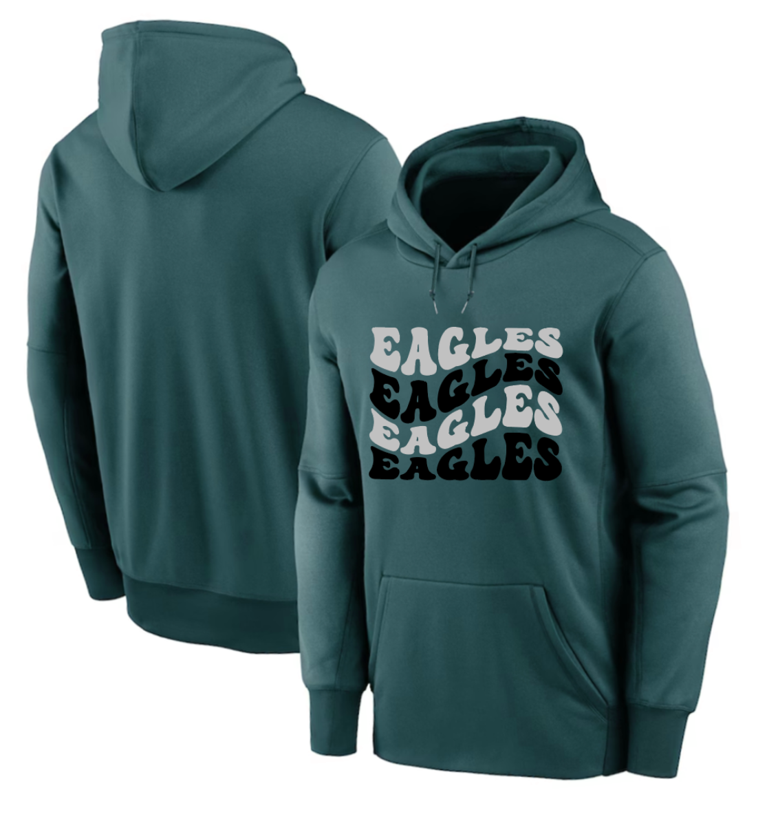 Men 2025 Philadelphia Eagles green hoodie style 20->philadelphia eagles->NFL Jersey